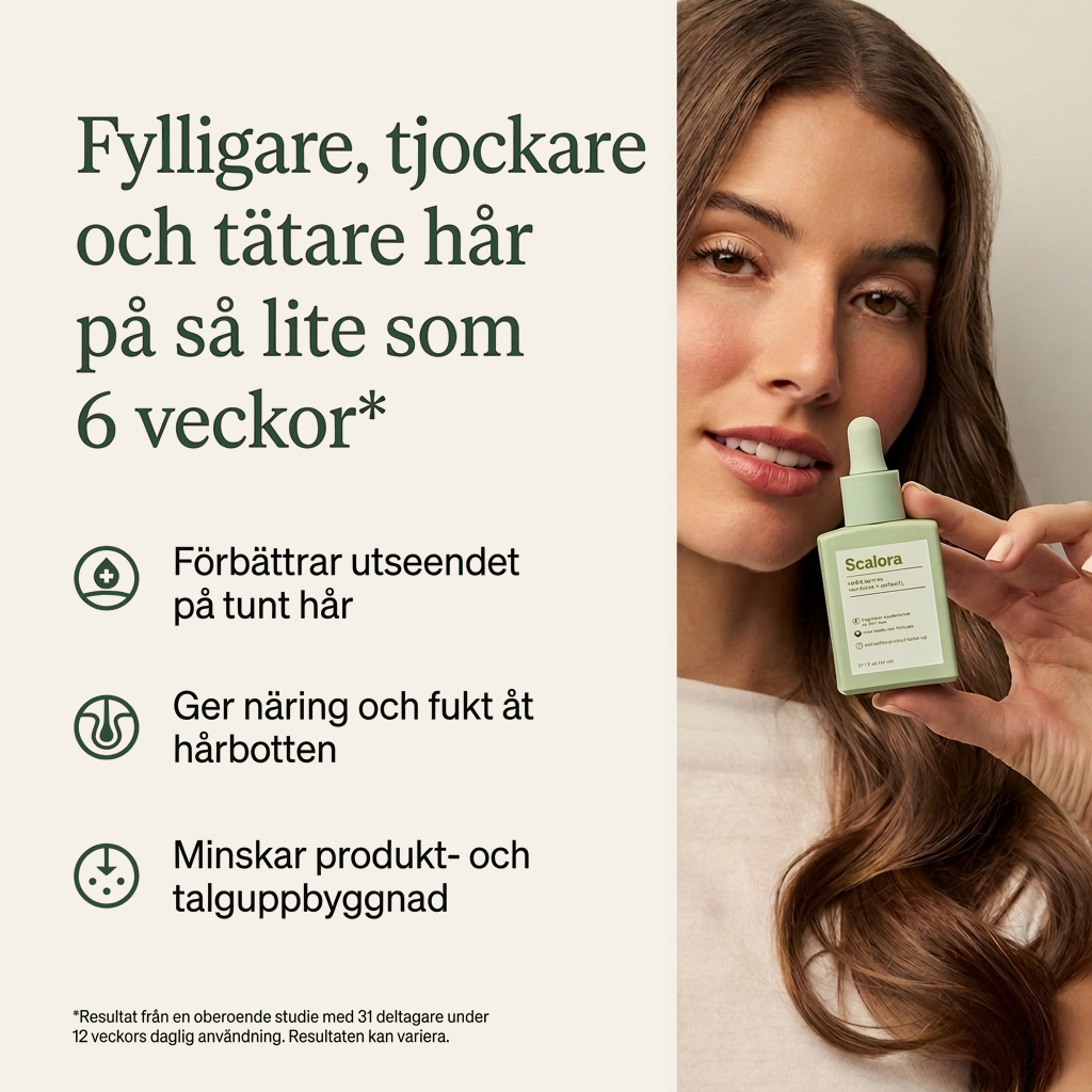 Fylligare, tjockare och tätare hår på så lite som 6 veckor