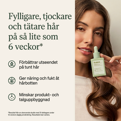 Fylligare, tjockare och tätare hår på så lite som 6 veckor